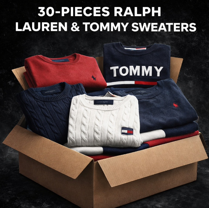 30-pieces Ralph Lauren & Tommy Sweaters